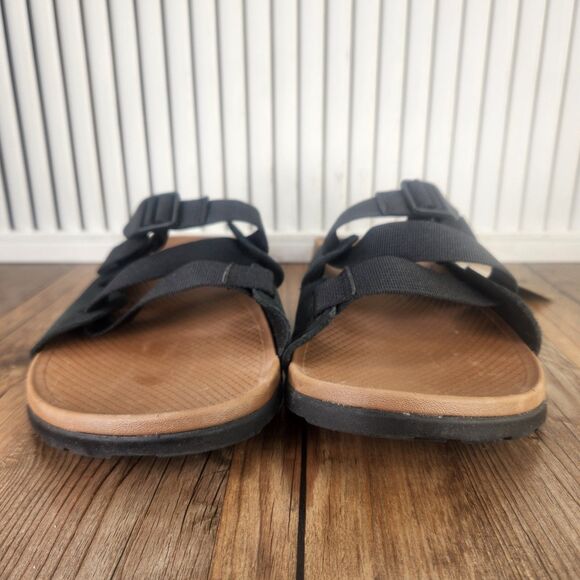 Chaco Lowdown Slides Men's 14 Black Adjustable Outdoors Beach Lakeshore Sandals - Picture 2 of 11